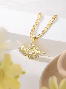 Luxurious 15th Birthday Pendant Necklace, Cute Copper Plated 14k Gold Lucky Number, Adult Party Jewelry, Gift for Kids, Festival Present