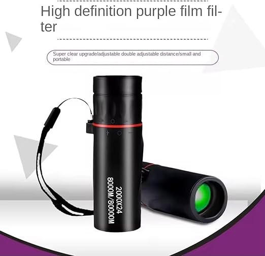 High-Power 8X Compact Monocular Telescope, Lightweight & Portable for Outdoor Adventures, Bird Watching, Hiking and Stargazing