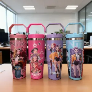 Ice King Cup 304 Stainless Steel Handheld Car Mug Vacuum Insulated Hunter Gatherer Group Thermal Bottle 900ML, Model Xinghao Fh66