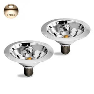 2 Pack Led Ar70 Reflector Light 3w Ac Dc 12v Ba15d Base 2700k Warm White Spot Light Equivalent 25w Halogen Bulbs Indoor Outdoor Home Office Commercial Track Light 24°Beam (2700k Soft Light)