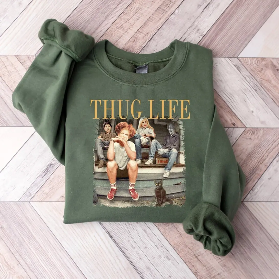 Thug Life Bad Witches Sweatshirt, Hocus Pocus Shirt, Sanderson Sisters Shirt, Halloween Sweatshirt, Retro Witches Movie Tee, Retro Halloween Character Shirt