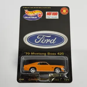 Hot Wheels Hot Rod Street Machines '70 Mustang Boss 429 Limited Edition Real Riders Metal Base In Protector