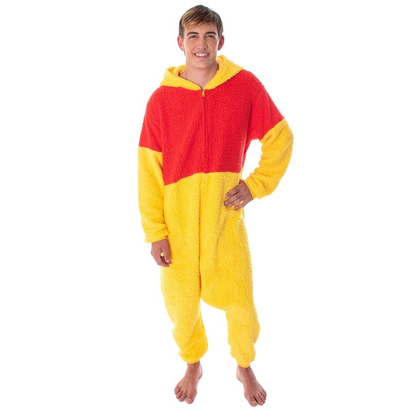 Disney Winnie The Pooh Kigurumi Adult Costume Union Suit Sherpa Pajama Outfit