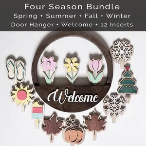All Season Wall decor,  Interchangeable wreath, door hanger