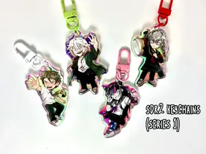 SDR2/ Danganronpa rainbow acrylic keychains series 1 (Peko, Nagito, Hajime, Ibuki)