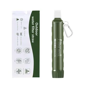 Outdoor Straw Water Filter, Emergency Survival Water Purifier, Ideal for Preppers, Hiking, Camping, Outdoor Activities