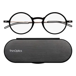 ThinOptics Manhattan Round Readers with MilanoCase
