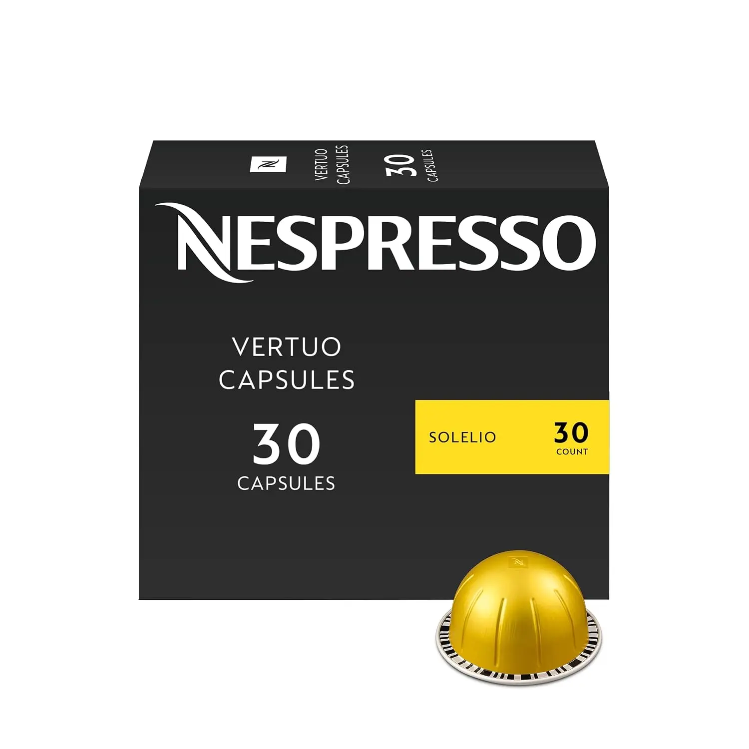 Nespresso Vertuo, Solelio, Mild Roast, 30-Count Coffee Pods