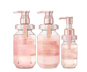 &Honey Melty Moist Shampoo & Treatment Set - 440ml Each with Hair Oil 100ml - Japanese Formula for Moisture Repair
