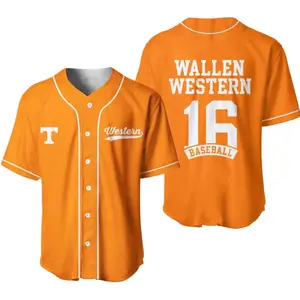 Wallen#16 Baseball Jersey 3D Print Unisex Shirt Size All-over Print Fan Apparel
