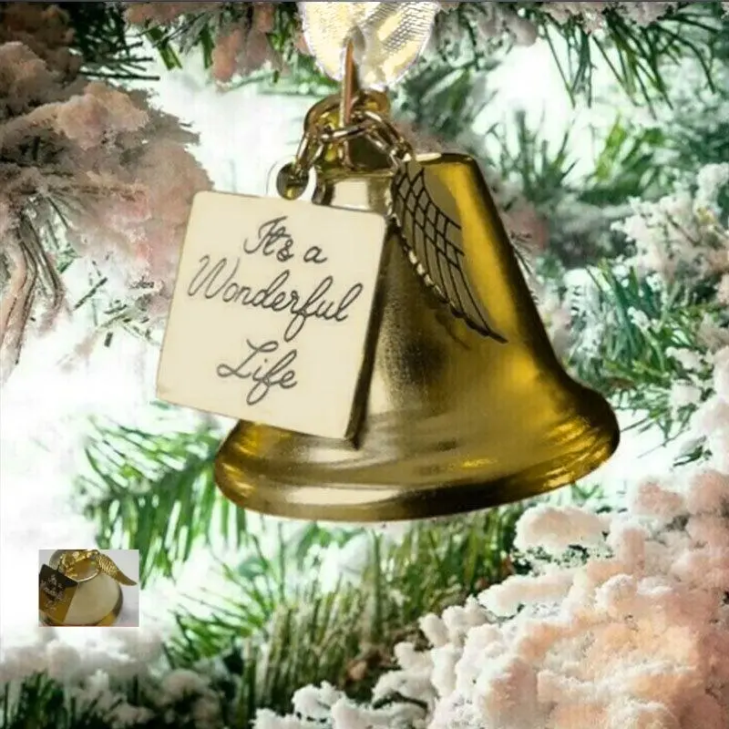Vintage Bell Charm Christmas Tree Hanging Ornament, 1 Count Metal Bell Xmas Tree Hanging Decoration, Festive Decorations for Home Party
