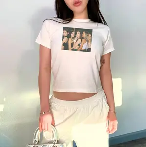Custom Photo Baby Tee Crop Top With Custom Photo Picture Shirt Personalized Logo T-shirt Custom Graphic 90s Shirt Photo Tee Y2k Tshirt