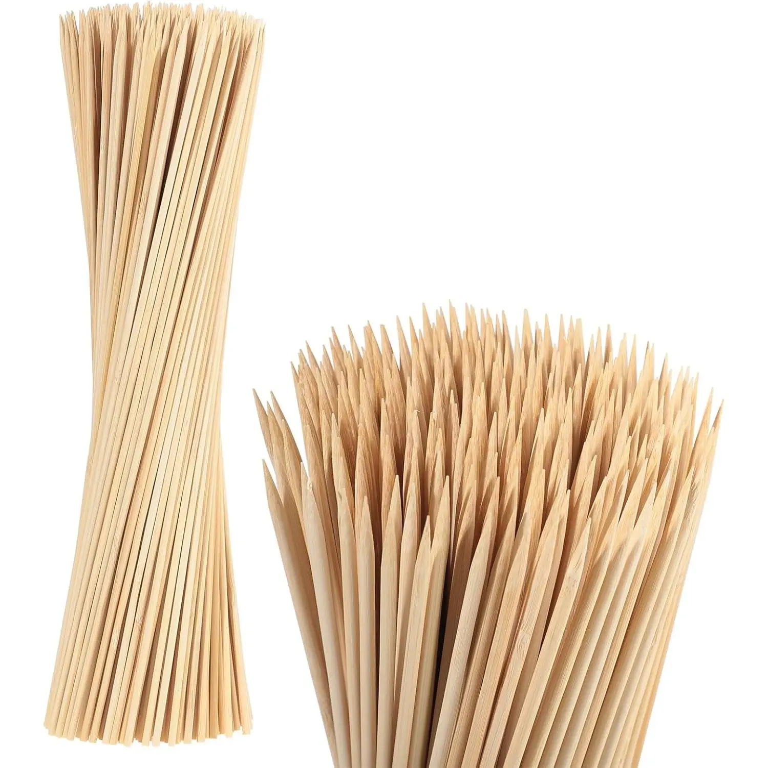 Sturdy 4mm Synthetic BBQ Skewers - 300-Count, 16in Barbecue Skewer Utensils for Outdoor Barbecues, Campfire Parties, Kitchenware Accessories, Flower Bouquet Support