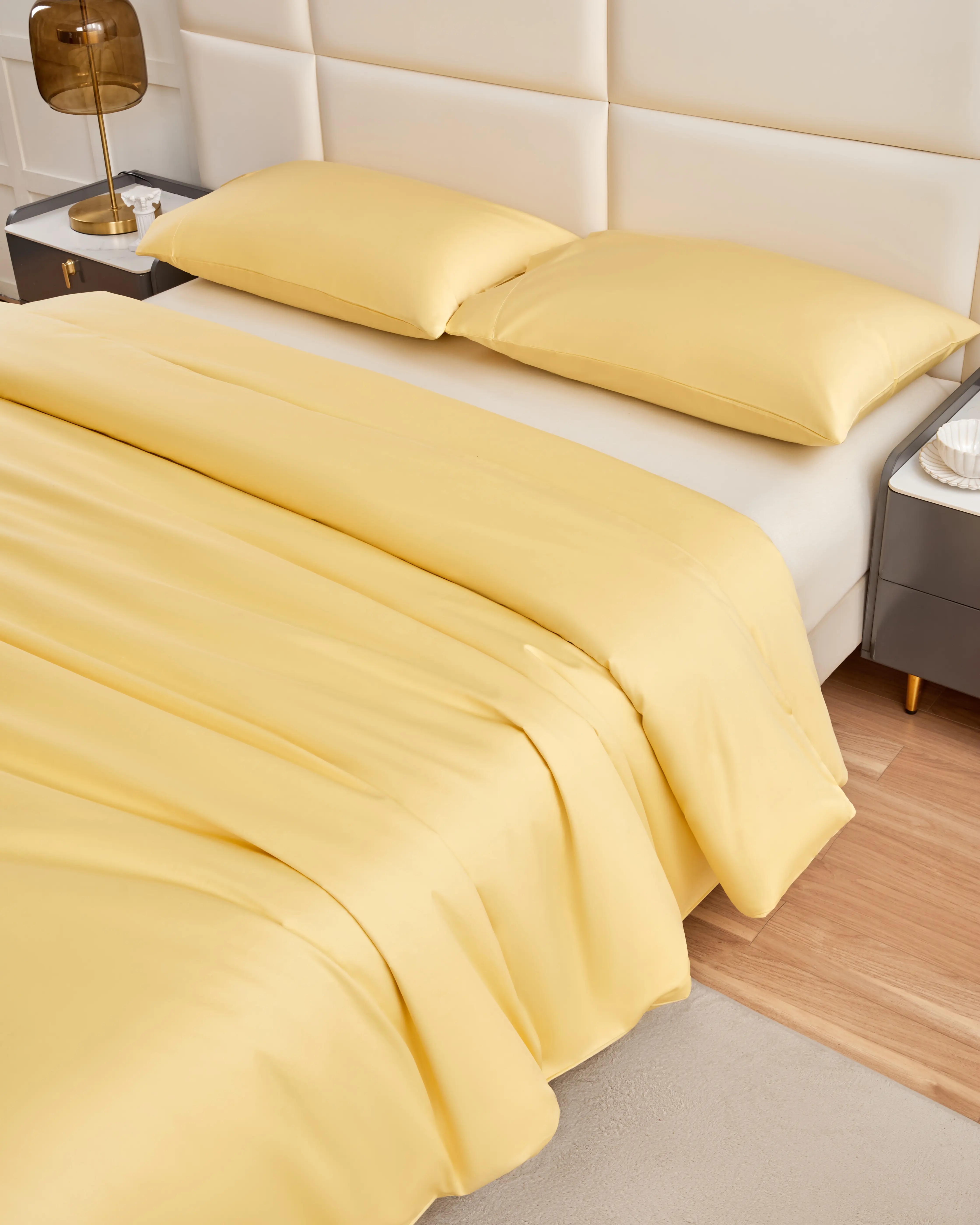3-Piece 100% Cotton Duvet Cover Set, 300 Thread Count Soft Breathable Bedding with 2 Pillowcases, Queen