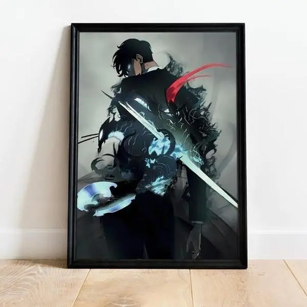 Solo Leveling Poster, Anime Wall Art, Manga Poster