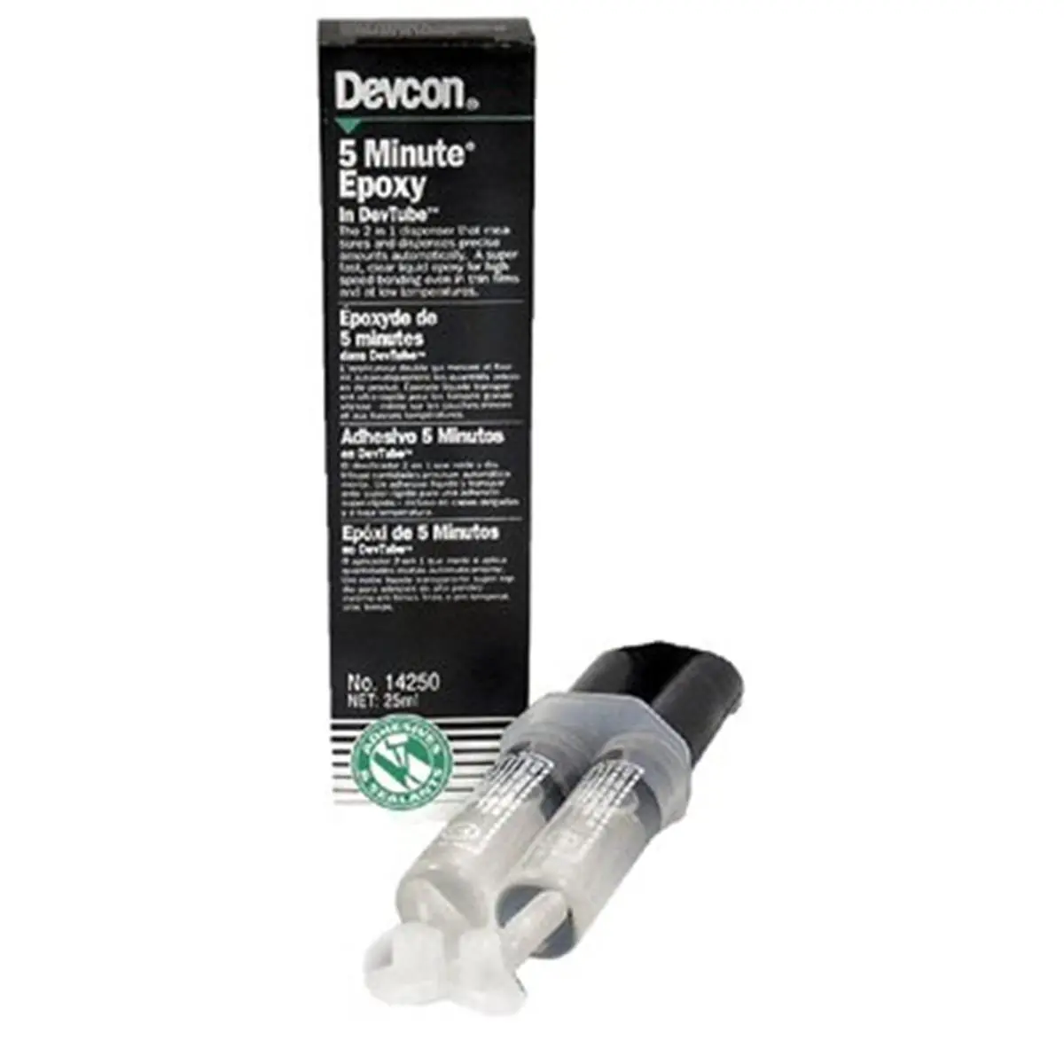 Devcon 230-14250 1-Oz Dev-Tube 5-Minuteepoxy Liqui, 25Ml, Fast Cure, Multi-Purpose, Multi-Material