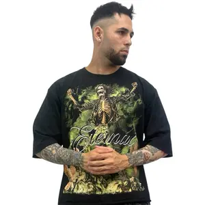 Oversized Graphic Skeleton T-Shirt | Heavy Cotton Streetwear Tee