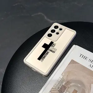 Religious Christian Bible Verse Cross Phone Case for Samsung Galaxy S26 S25 S24 S23 S22 Ultra Plus, Matte Black Heavy Duty Shockproof Bumper Protective Cover with Scripture