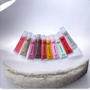 DUEN Cosmetics Luminous Lip Gloss Squeeze Tube - Easy-Squeeze Formula for Vibrant Lip Shine - Available in Pink, clear, Red, and bronze