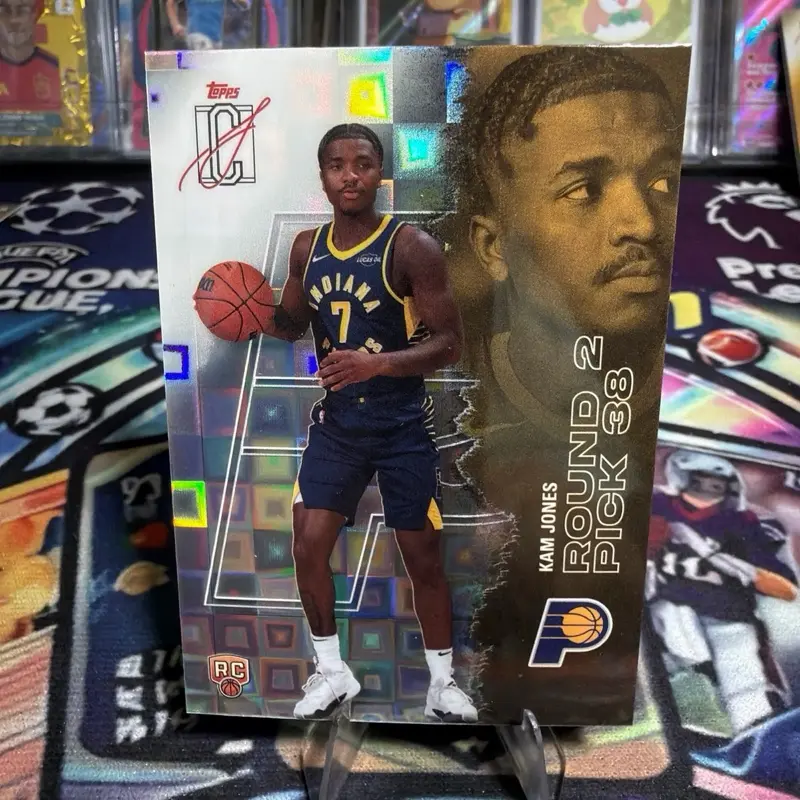 Topps 2025-26 Kam Jones Rookie Collectible Sports Card #132, Indiana Pacers Trading Card, Collectible Sports Cards