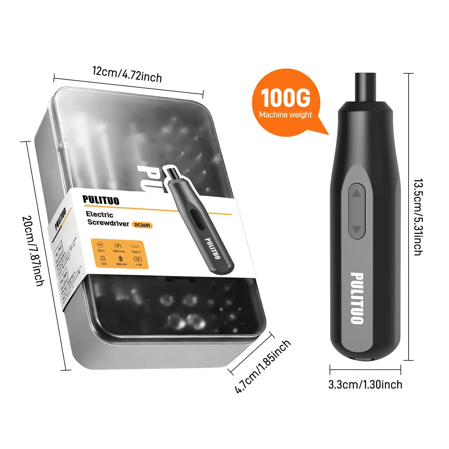 PULITUO 39-Piece Rechargeable Cordless Electric Screwdriver Combo Set - USB Rechargeable, Precision Mini Multi-Function Tool Kit for Household Use & Repairs, Rechargeable Cordless Screwdriver, Usb Rechargeable Screwdriver