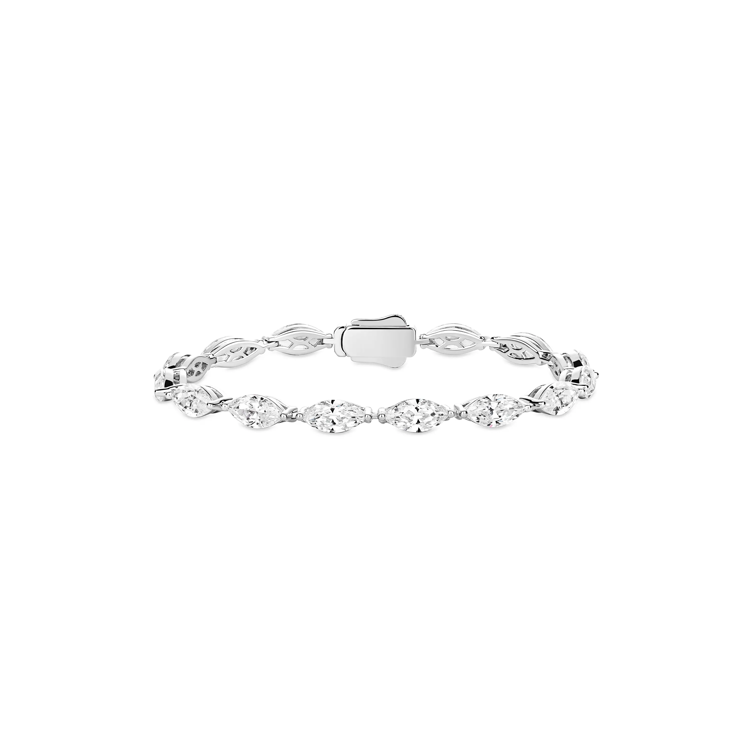 VAMERAY #32644 25 Carat Marquise Cut Prong-Set Station Tennis Bracelet