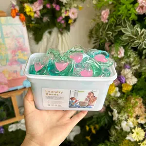 3-in-1 Heart-shaped Laundry Pods, 40pcs/Box, 10g each, Fragrance Boosting Laundry Capsules💐 Long-lasting Fresh Scent👕✨, Softening & Color Protection, Powerful Stain Removal, Antibacterial & Anti-mite, Cleansing with Scent, Laundry Tools & Accessories