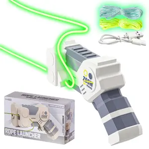 Dreamy Light-Up Rope Launcher: 3+ Kids/Adult Party Gadget, Type-C Charging, Indoor/Outdoor Lawn Fun!