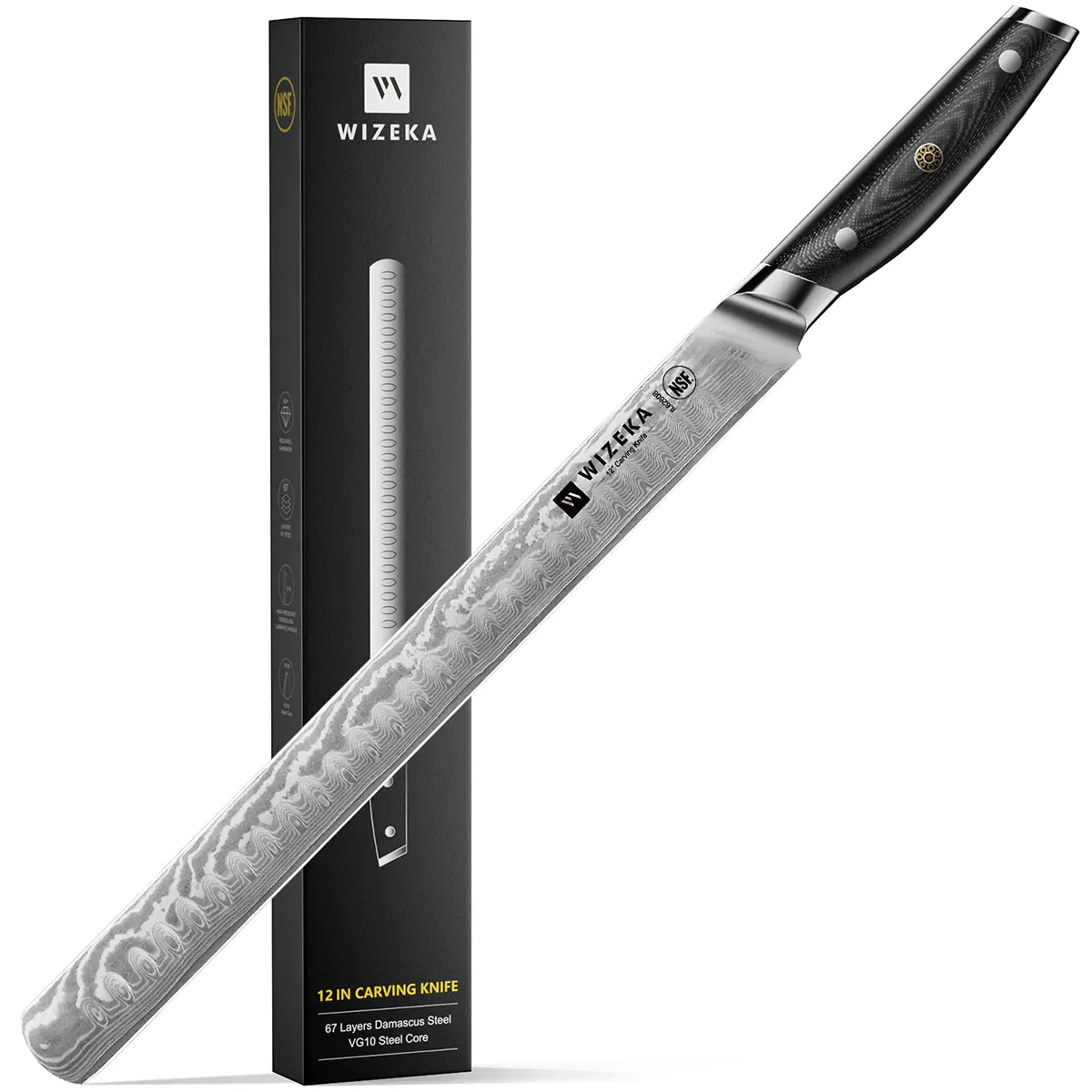 Damascus brisket knife