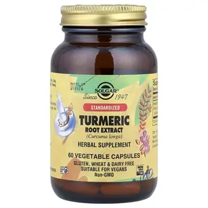 Solgar Turmeric Root Extract, 60 Vegetable Capsules (400 mg per Capsule)