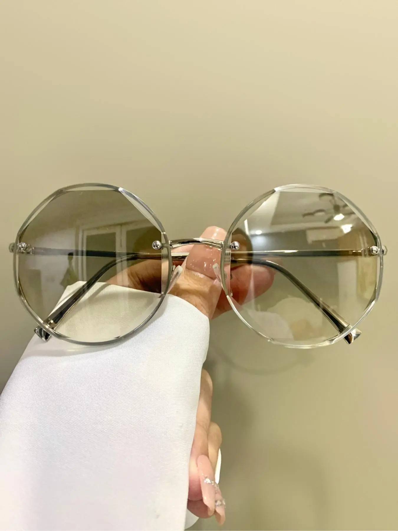 Unisex Simple Style Plain Color Sunglasses, Trendy Casual Round Frame Sunglasses for Everyday Use, Fashion Accessories for Outdoor Activities, Stylish Glasses, Street Style Shades, Fashion Eyewear