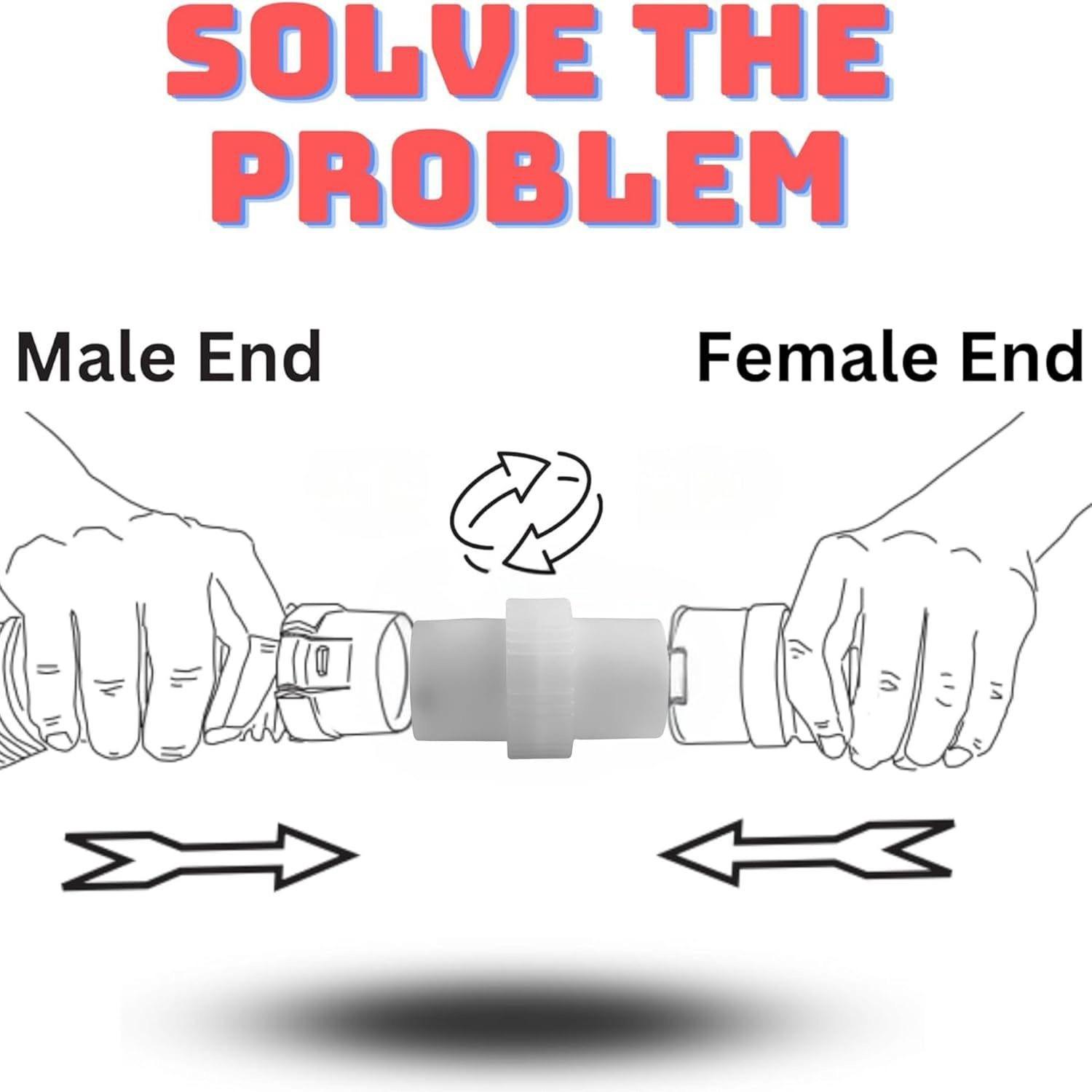 3 pcs 1.5" Pool Cleaner Hose Connector Adapter Replacement Compatible with Hayward AXV092,Automatic Pool Cleaner Hose Connector