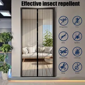 Magnetic Door Curtain, Summer Mosquito Proof, Self-Adhesive Installation, Pet Friendly, Living Room Bedroom Balcony Entrance Door
