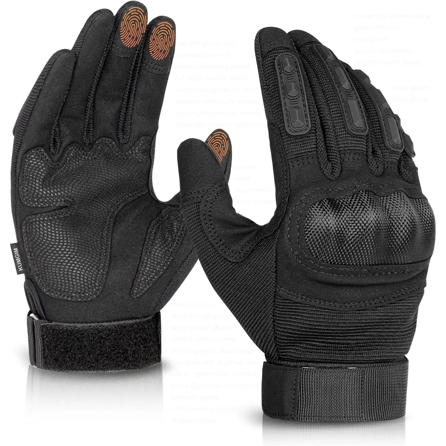 Hard Knuckle Tactical Gloves for Men Women, Breathable Microfiber with Adjustable Hook & Loop Strap, Nonslip Touchscreen for Riding & Paintball, Hunting
