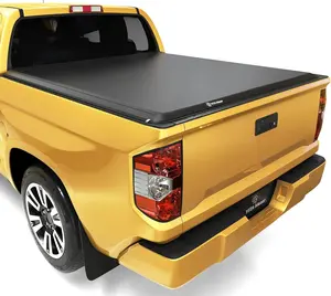 5.5ft Soft Roll Up Truck Bed Tonneau Cover Compatible with 2022-2025 Toyota Tundra(Excl. Trail Edition) with Deck Rail System 5.5 ft Bed