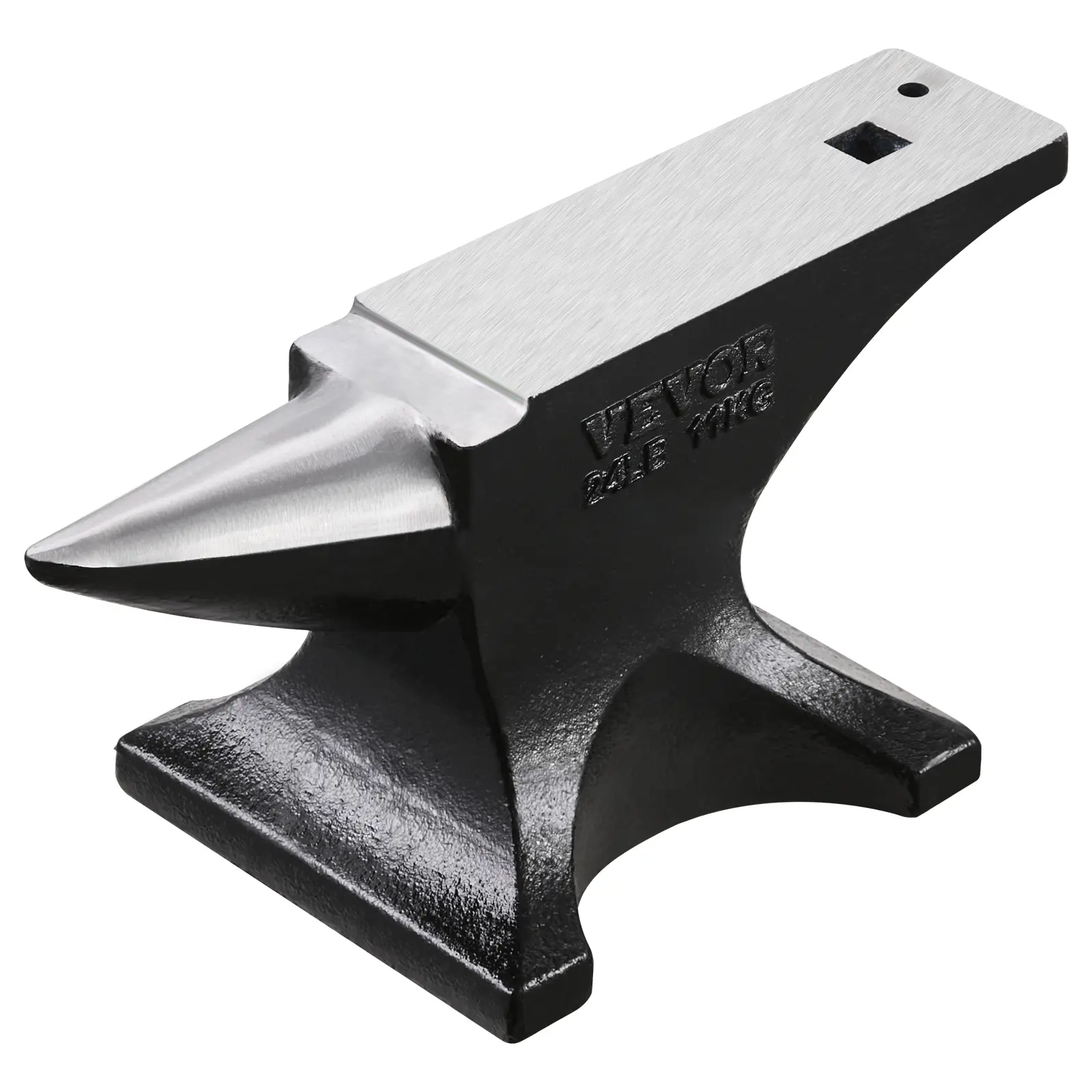 【summerfinds】VEVOR Single Horn Anvil, 25lbs Cast Steel Anvil, High Hardness Rugged Round Horn Anvil for Blacksmiths, with Stable Base, Metal Working Tool for Metal Bending, Shaping, Twisting, Craft Projects