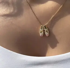 Pilates Princess Necklace | Ballet Slipper Pendant | Adjustable Necklace