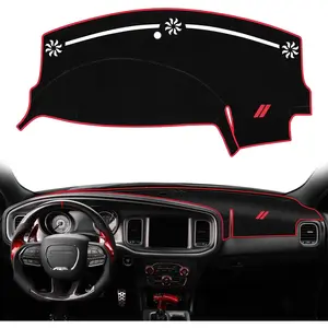 KDO Dash Cover for Dodge Charger Accessories 2011-2022 2023 Dashboard Cover Mat Sunshade No Glare UV Rays Protector Nonslip Interior Pad (Red)