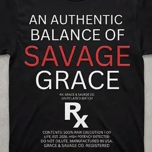 ​Grace & Savage Co. Rx High Potency Graphic Tee - Urban Streetwear Adult Large