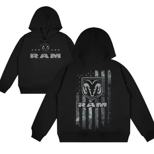 Ram Trucks Hoodie, American Flag Graphic Sweatshirt, Truck Enthusiast Graphic Tee, Unisex Gift, Soft Cotton, Casual Wear, Full Size