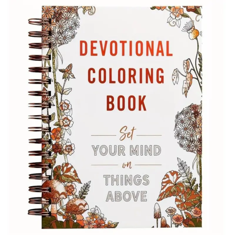1 Devotional Coloring Book - Focus Your Mind on Higher Things Above | Adult Coloring Book with Exquisite Illustrations, Guided Meditation | Relaxation & Self-expression | Ideal for Stress relief, Book Decor, Art Drawing, Activity Books