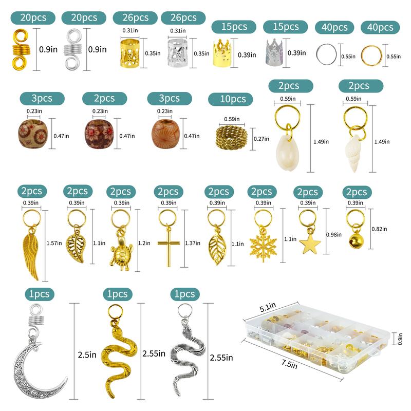 Hair Beads for Women Braided, Hair Jewelry for Locs, Colorful Hair Jewelry for Child, Metal Gold Silver Clips, Gold dreadlock jewelry for women, Hair Accessories for Braids, Gold Hair Cuffs