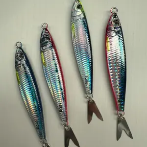 4pcs Heavy Fast Sinking Metal Fishing Lures, 3D Flash Effect Iron Plate Sequins, Saltwater & Freshwater Fishing, Shorecast Boat Dragging