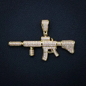 AR-15 Gun Pendant - Gold