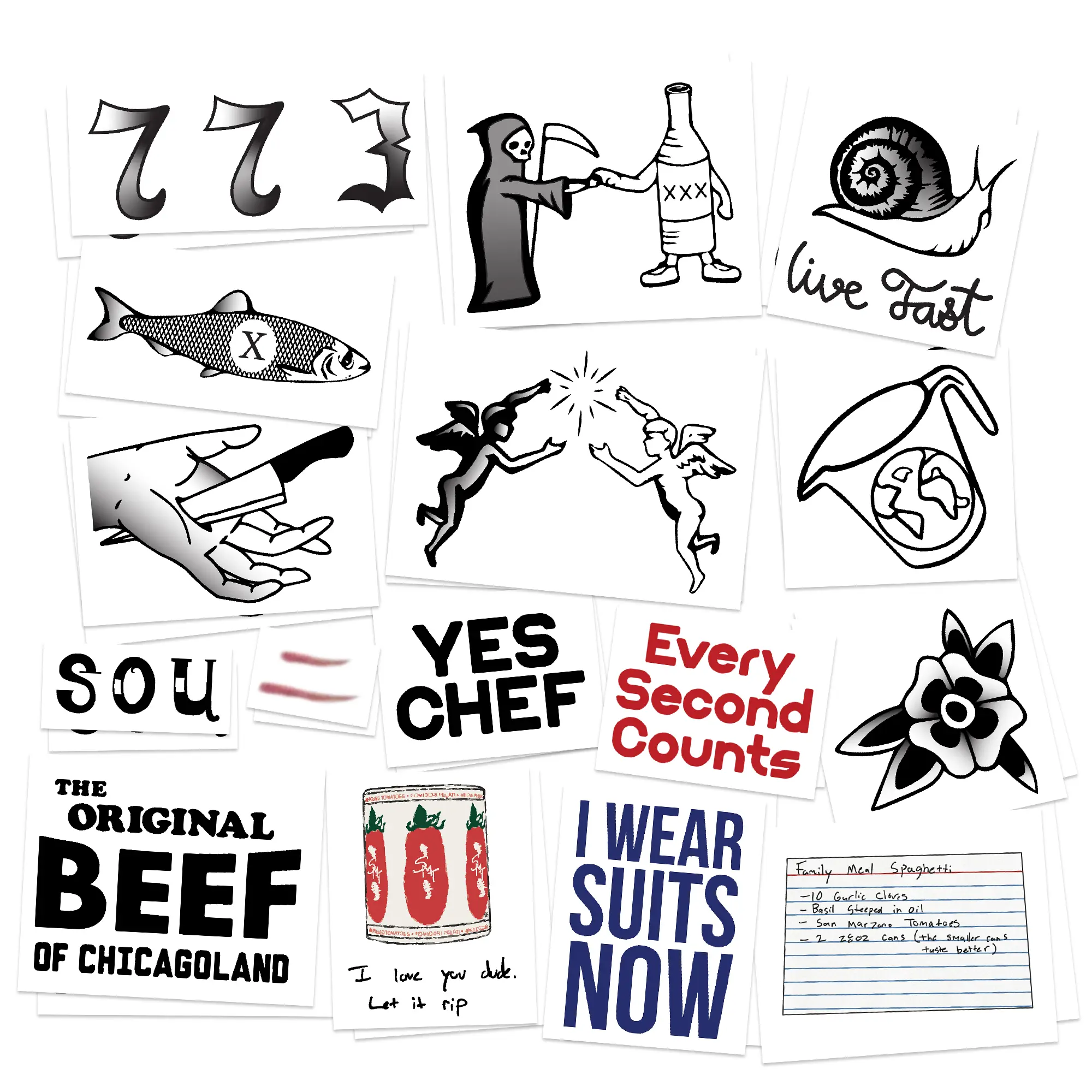 FashionTats Cosplay Temporary Tattoos for Chef Fans | Halloween Costume Tattoos | Cosplay Kits | Skin-Safe | MADE IN USA | Removable