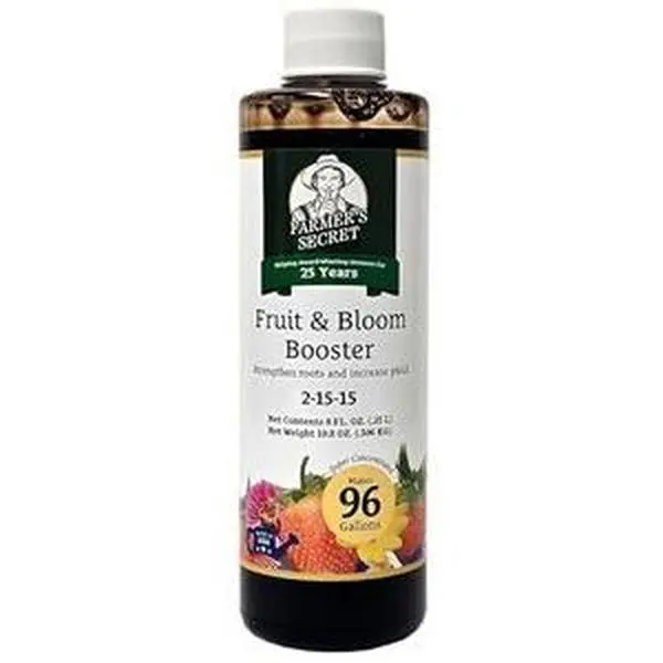 Farmer’s Secret Fruit & Bloom Booster Fertilizer - Super Concentrated - Boosts Flowering and Yield on All Varieties of Fruits, Vegetables and Flowers (8oz)