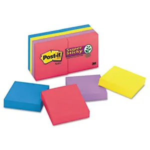 Sticky note Notes Super Sticky  Pads in Jewel Pop Colors Ninety 2 x 2 Sheets 8 Pads-Pack