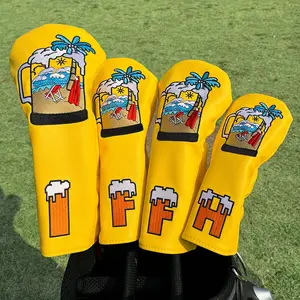 Cola Coconut Design Golf Club Cover, Fits Driver & Fairway Wood, Ideal for Men & Women, Durable Golf Accessory