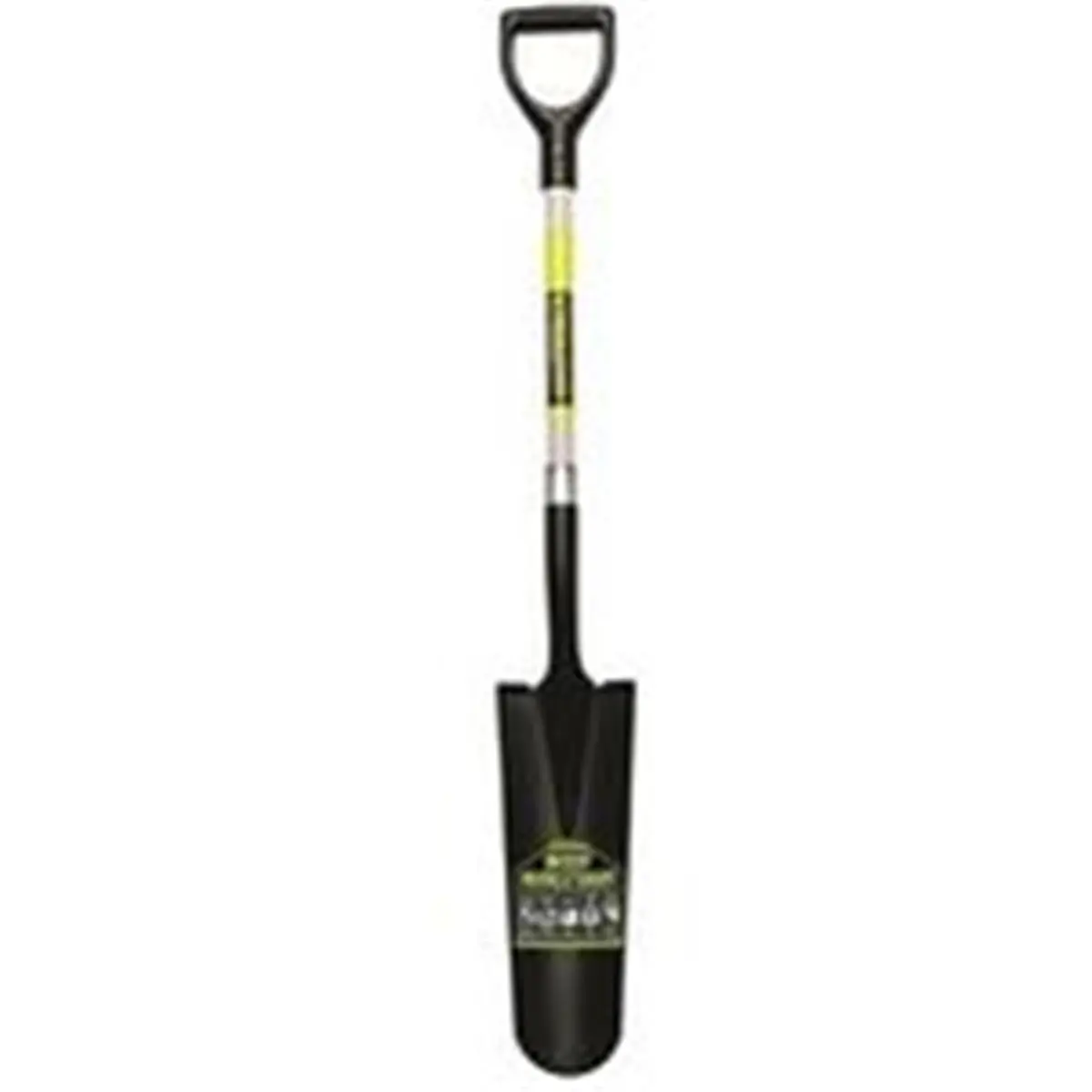 Seymour Midwest 8446106 Gardening Spade Drain Safety Tool with Fiber Glass Handle, 3M Retro-Tape, D-Grip, Forward Turned Step, 16 in, 4.4 lbs, 6"w x 45.75"l x 2.5"h