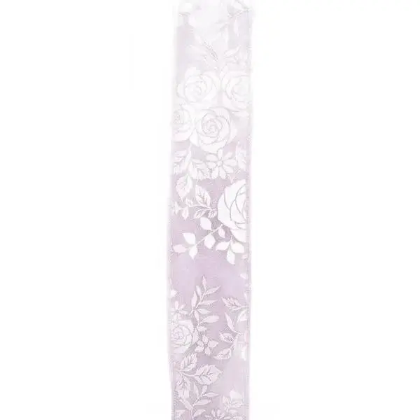 1.5" x 10yd Multi Roses Ribbon – Lavender Silver
